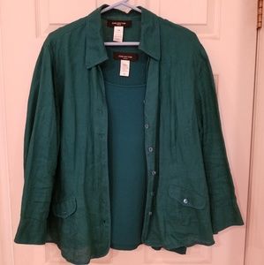 Jones New York linen jacket with a matching shell